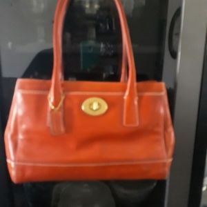 Coach Bleeker Legancy Red leather Satchel